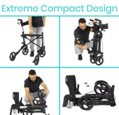 Vive Rollator Walker *Open Box* - Secure Mobility Aid with Oversized Wheels-Chicken Pieces