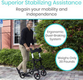 Vive Rollator Walker *Open Box* - Secure Mobility Aid with Oversized Wheels-Chicken Pieces