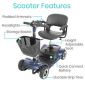 Vive Four-Wheel Mobility Scooter - Safe and Stable Assistance-Chicken Pieces