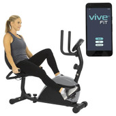 Vive Recumbent Bike - Low-Impact Cardio Exercise with 8 Magnetic Resistance-Chicken Pieces