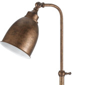 28" Rust Metal Adjustable Table Lamp With Rust Dome Shade - Chicken Pieces