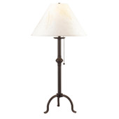 32" Black Metal Table Lamp With Off White Empire Shade - Chicken Pieces