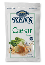 Ken's Foods Creamy Caesar Dressing Packets - 1.5 oz., 60/Case - Anchovy Infused  - Chicken Pieces