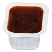 Bull's-Eye BBQ Sauce Dipping Cups - 1 oz, 100/Case - Bold, Tangy, and Smoky - Chicken Pieces