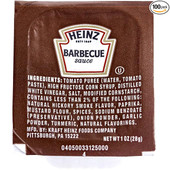 Heinz 1 oz. BBQ Sauce Portion Cups - 100/Case - Sweet, Smoky, and Individually Perfect - Chicken Pieces