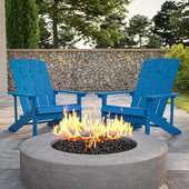 Flash Furniture 35"H, Resin, Blue 29 1/2"W  J-C14501-BLU-GG Charlestown Adirondack Chair - Chicken Pieces