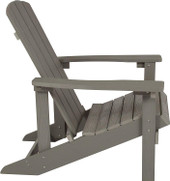 Flash Furniture 35"H, 29 1/2"W Resin, Gray JJ-C14501-LTG-GG Charlestown Adirondack Chair - Chicken Pieces