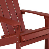 Flash Furniture Red 35"H, 29 1/2"W JJ-C14501-RED-GG Charlestown Adirondack Chair Resin