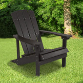 Flash Furniture 35"H, Resin, 29 1/2"W Slate Gray JJ-C14501-SLT-GG Charlestown Adirondack Chair - Chicken Pieces