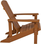 Flash Furniture 35"H, 29 1/2"W Resin, Teak JJ-C14501-TEAK-GG Charlestown Adirondack Chair - Chicken Pieces