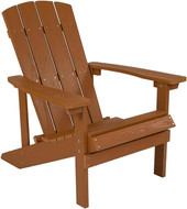 Flash Furniture 35"H, 29 1/2"W Resin, Teak JJ-C14501-TEAK-GG Charlestown Adirondack Chair - Chicken Pieces