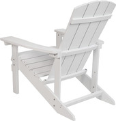 Flash Furniture 35"H, 29 1/2"W Resin, White JJ-C14501-WH-GG Charlestown Adirondack Chair - Chicken Pieces