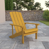 Flash Furniture 35"H, 29 1/2"W Resin, Yellow JJ-C14501-YLW-GG Charlestown Adirondack Chair - Chicken Pieces