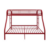 homeroots bed & bath Red Twin Over Full Size Bunk Bed 