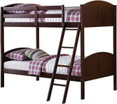 homeroots bed & bath Brown Twin Over Twin Classic Bunk Bed 