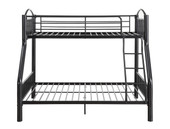 homeroots bed & bath Black Traditional Twin Over Full Bunk Bed 