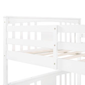 homeroots bed & bath Modern White Full Over Full Bunk Bed with Two Drawers 