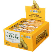  Taste of Nature Organic Peanut Snack Bars - 16 Bars x 40g, Certified Organic (6/Case) 