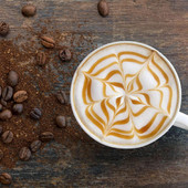  Barrie House 2 lb. - 6/Case Salted Caramel Flavored Whole Bean Coffee 