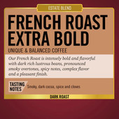  Barrie House 2 lb. 6/Case French Roast Extra Bold Whole Bean Coffee 