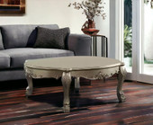 homeroots living room 54" Bone And Gold Patina Rectangular Coffee Table 