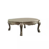 homeroots living room 54" Bone And Gold Patina Rectangular Coffee Table 