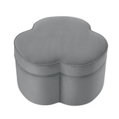 homeroots living room 28" Gray Velvet Specialty Cocktail Ottoman 