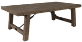 homeroots living room 55" Solid Wood Rectangular Distressed Coffee Table 