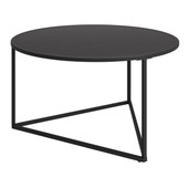 homeroots living room 33" Black Steel Round Coffee Table 