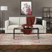 homeroots living room 45" Black Steel Rectangular Coffee Table 