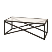 homeroots living room 46" Black Glass Rectangular Coffee Table - CP-HMEROOTS-521050 