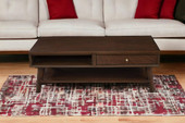 homeroots living room 48" Brown Rectangular Coffee Table With Drawer 