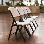 LIFETIME Lifetime Commercial Folding Chairs, 4-Pack - High-Impact Polyethylene 