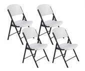 LIFETIME Lifetime Commercial Folding Chairs, 4-Pack - High-Impact Polyethylene 