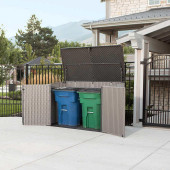 LIFETIME Lifetime Horizontal Storage Shed - Ideal for Two Large Garbage Cans 