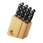 ZWILLING  Zwilling Gourmet Stainless Steel 9 Piece Steak Knife Set with Wood Block 