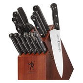  Henckels Triple-Rivet Handle Solution 15 Piece Knife Set with Hardwood Block 