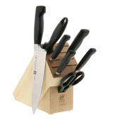 ZWILLING  Zwilling Forged German Stainless Steel Four Star 8 Piece Knife Set Wood Block 