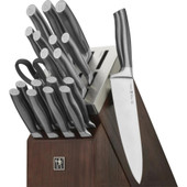  Henckels Versatile Graphite 20 Piece Knife Set with Self-Sharpening Wood Block 