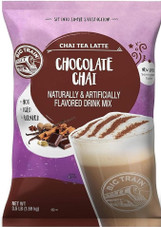  Big Train 3.5 lb. Chocolate Chai Tea Latte Mix - Decadent Spices Infused (8/Case) 