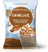  Big Train 3.5 lb. Irresistible Caramel Latte Blended Ice Coffee Mix (5/Case) 