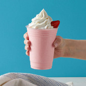  Big Train 3.5 lb. Perfect Strawberry Blended Creme Frappe Mix (5/Case) 