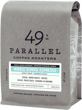  49th Parallel MIDDLE SCHOOL Espresso Medium Blend Coffee Beans 0.34 kg / 0.75 lbs (6/Case) 