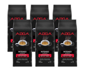  Cafe Agga INTENSO Espresso Dark Roast Coffee Beans - 1 Kg 2.2 Lbs Bag (6/Case) 