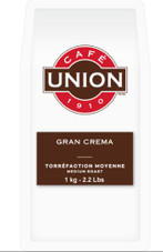  Cafe Union GRAN CREMA Medium Roast Coffee Beans - 1 Kg 2.2 lbs (6/Case) 