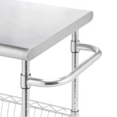 trinity Trinity Adjustable Features Stainless Steel Kitchen Cart 60.96cm(24in) 