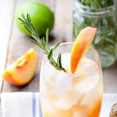  SHOTT Triple Peach Real Fruit Flavoring Syrup - 1 Liter Bottle for Summery Burst 