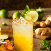  SHOTT Turmeric, Lemon, Ginger, and Honey Real Fruit Flavoring Syrup - 1 Liter 
