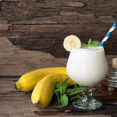  SHOTT Banana Real Fruit Flavoring Syrup - 1 Liter Bottle for Rich 