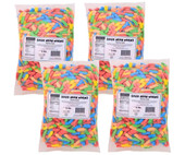  Kervan Neon Sour Gummy Worms 5 lb. - 4/Case - Tangy and Vibrant Dessert Topping 